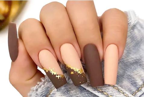 Brown & Taupe Nails