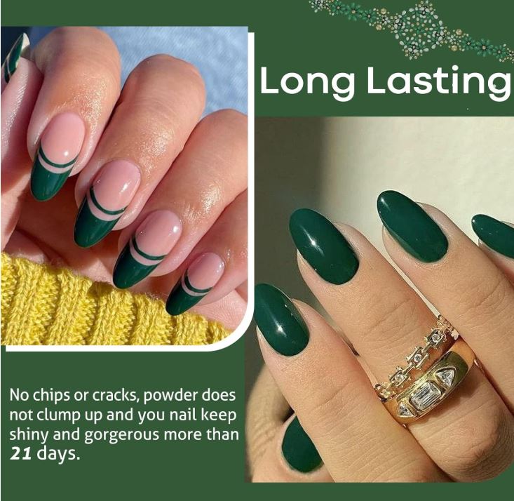 Deep Green Nail Dip Powder