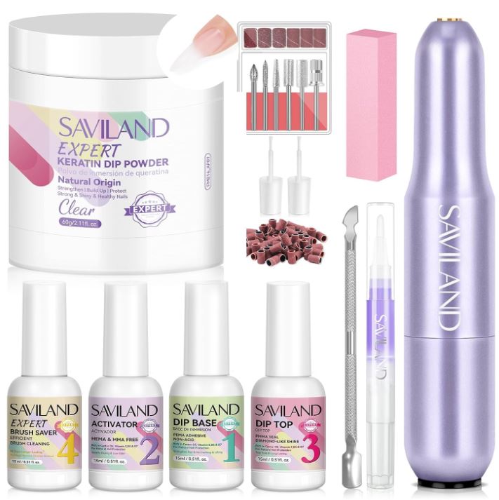 Saviland Clear Dip Powder Idea