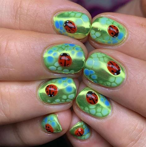 3D Ladybug Nails by ciaralynnails