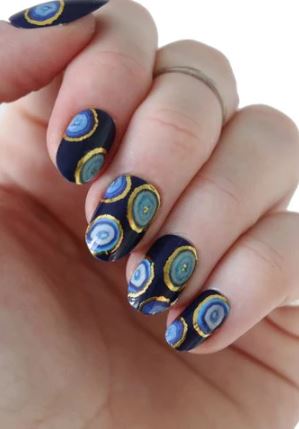 Blue Agate Nails