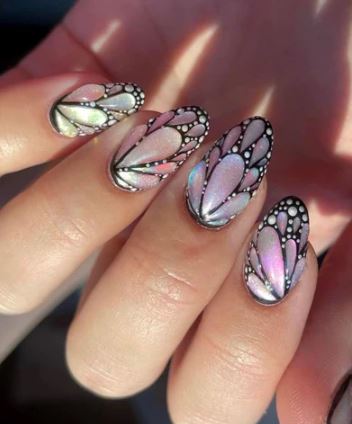 Butterfly Gel Nails by CDANAILS