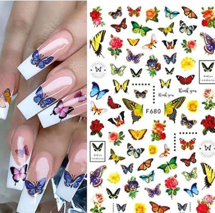 Butterfly Nail Art Sticker Sheets