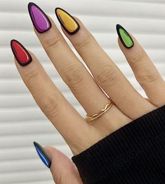 modelones Solid Gel Pop Art nails
