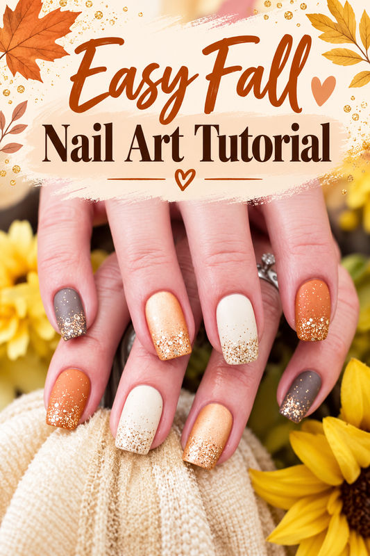 fall nail art tutorial pin