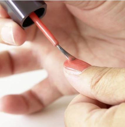 Apply thin layers of nail polish