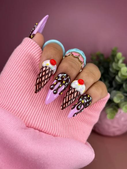 custom Ice Cream Nails