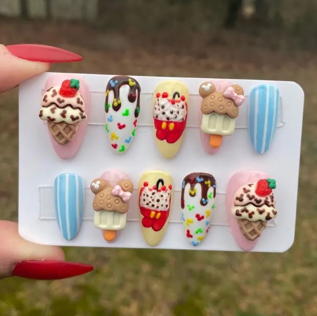 handmade ice cream nails