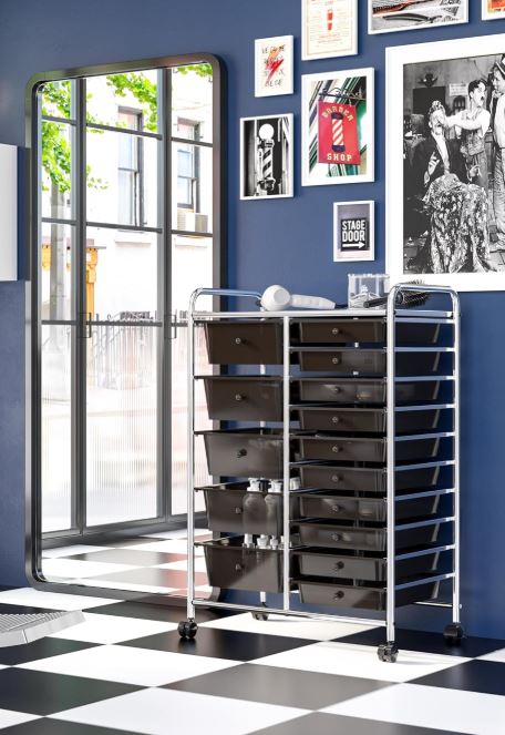 Salon Double Work Cart