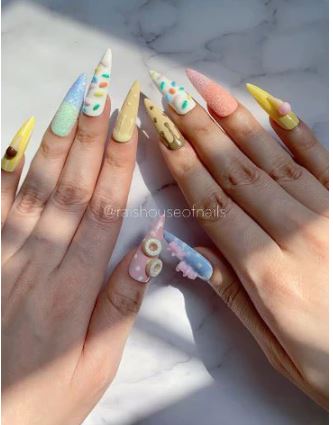 3D Ice Cream Nails