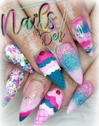 Ice cream Nails By Deym