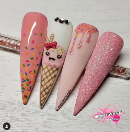 Unpolished By Aggie Ice Cream Nails