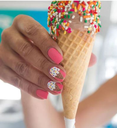 Pastel Ice Cream Gel Nails