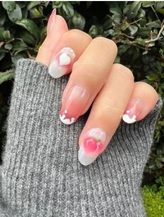 Peach Ice Cream Nails