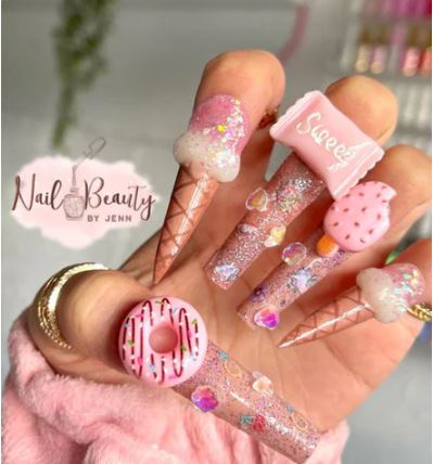 Chunky Ice Cream Nails