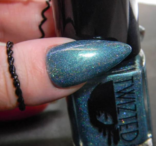 Holographic Teal nail polish