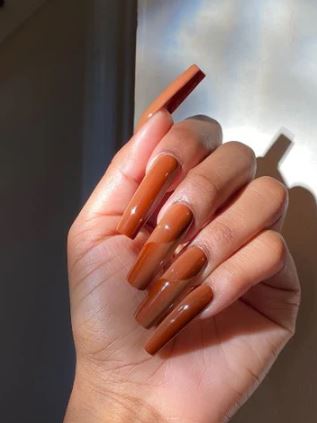 Cinnamon Maple Nails