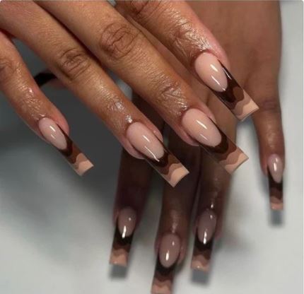 Melted Chocolate Ombre Nails