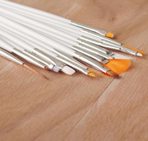 clean nail art brushes