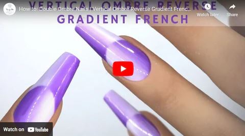 Vertical Ombre Reverse Gradient French by Tranquilite London