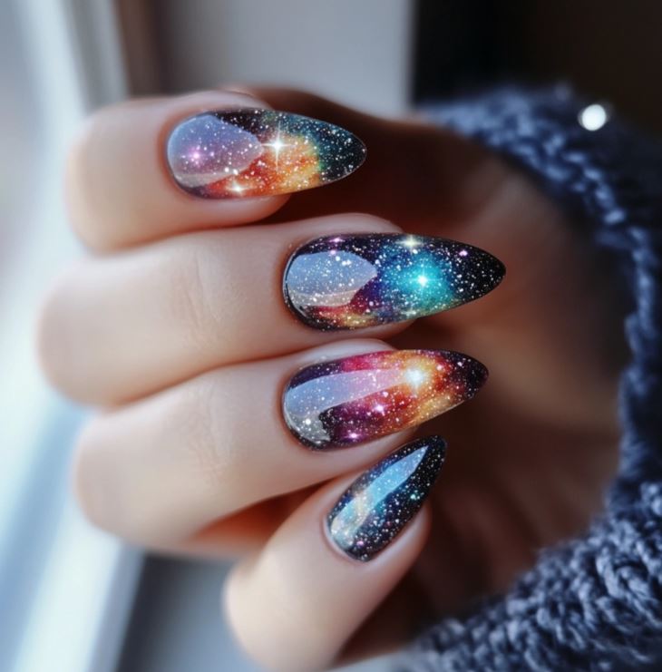 Galaxy Summer Night Nails