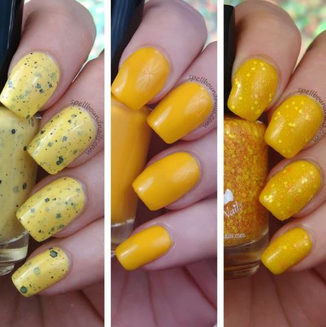 summer yellow nails