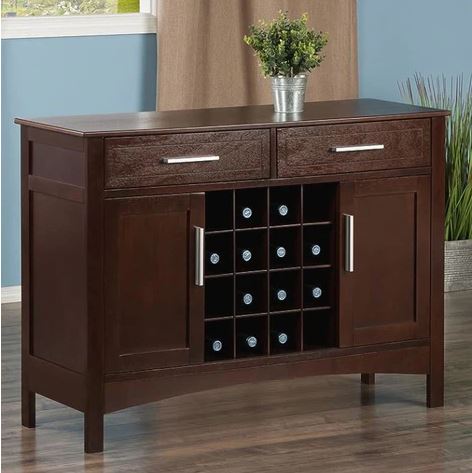 Black Buffet Storage Cabinet