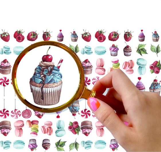 Cupcake Water Nail Decals