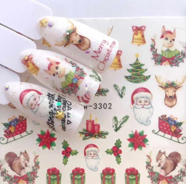 Cute Santa Waterslide Decals