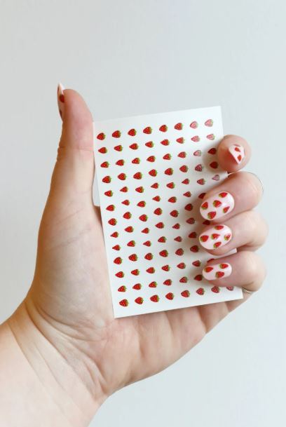 Strawberry Water Nail Decals