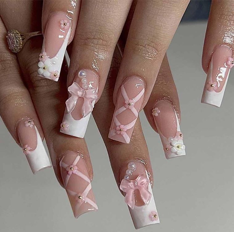 spring kawaii nails