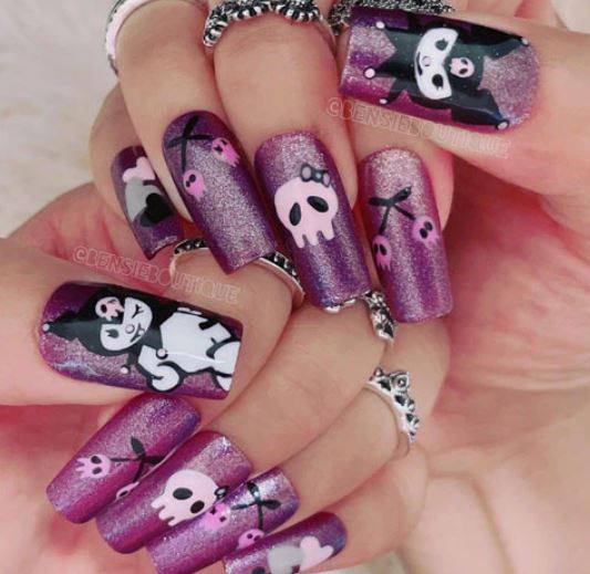 Gothic Kawaii Nails