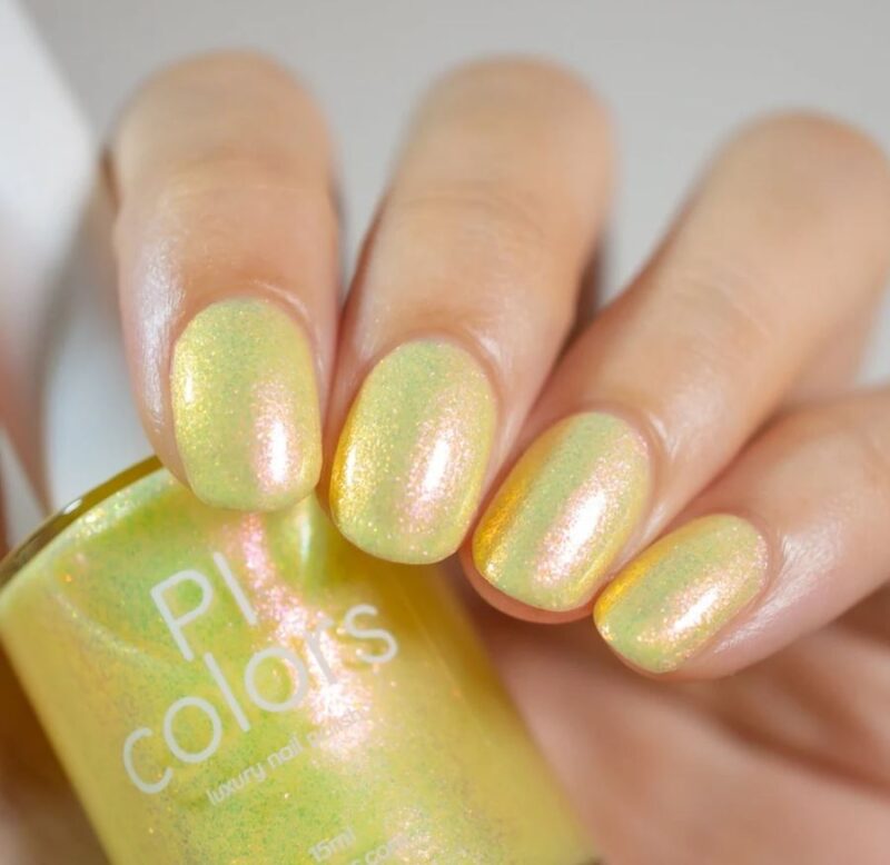 Yellow Nail Polish Multichrome Shimmer