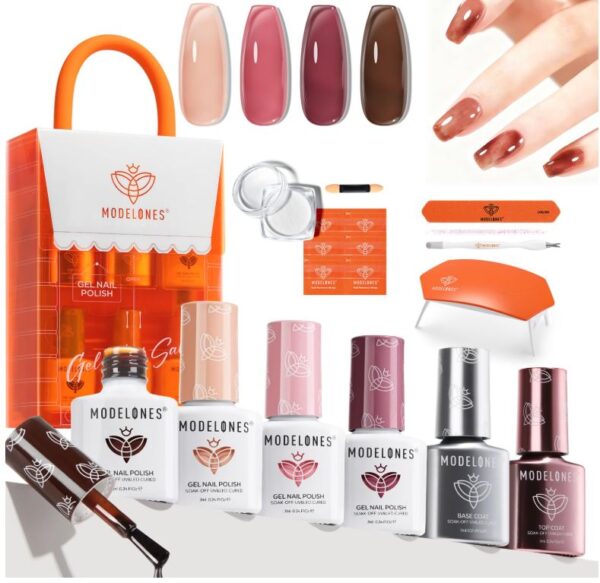 Beginner Gel Nail Kit by Modelones