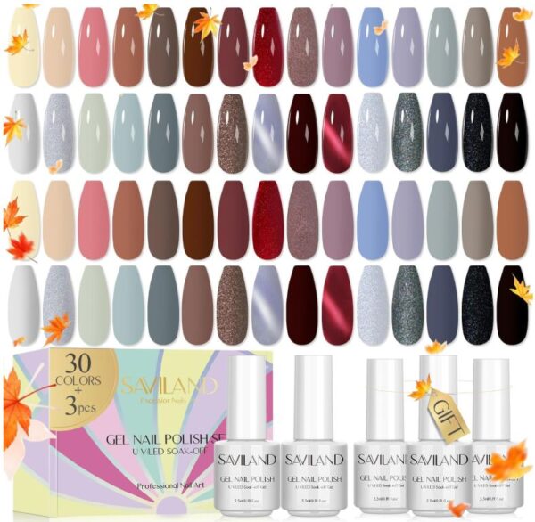 Saviland Warm Colors Gel Polish Kit