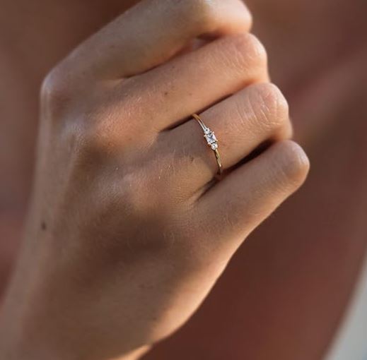 dainty diamond ring
