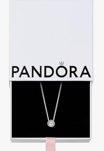 Round Sparkle Halo Necklace